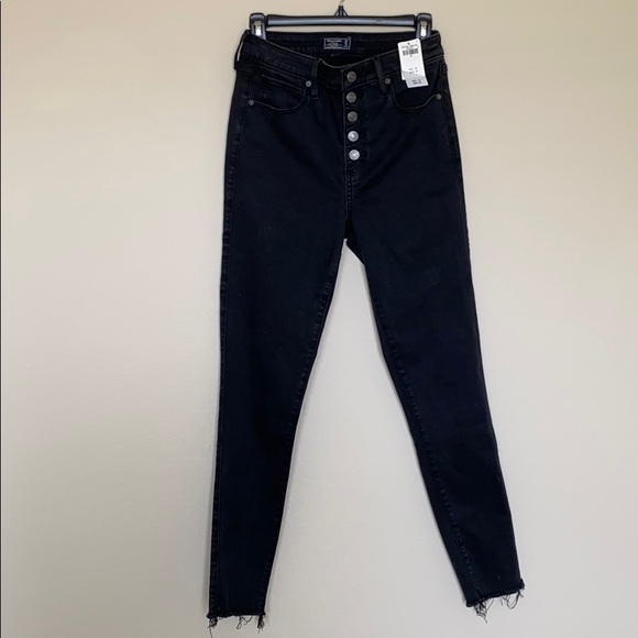 Abercrombie Curve Love Black Skinny Jeans - Picture 6 of 8